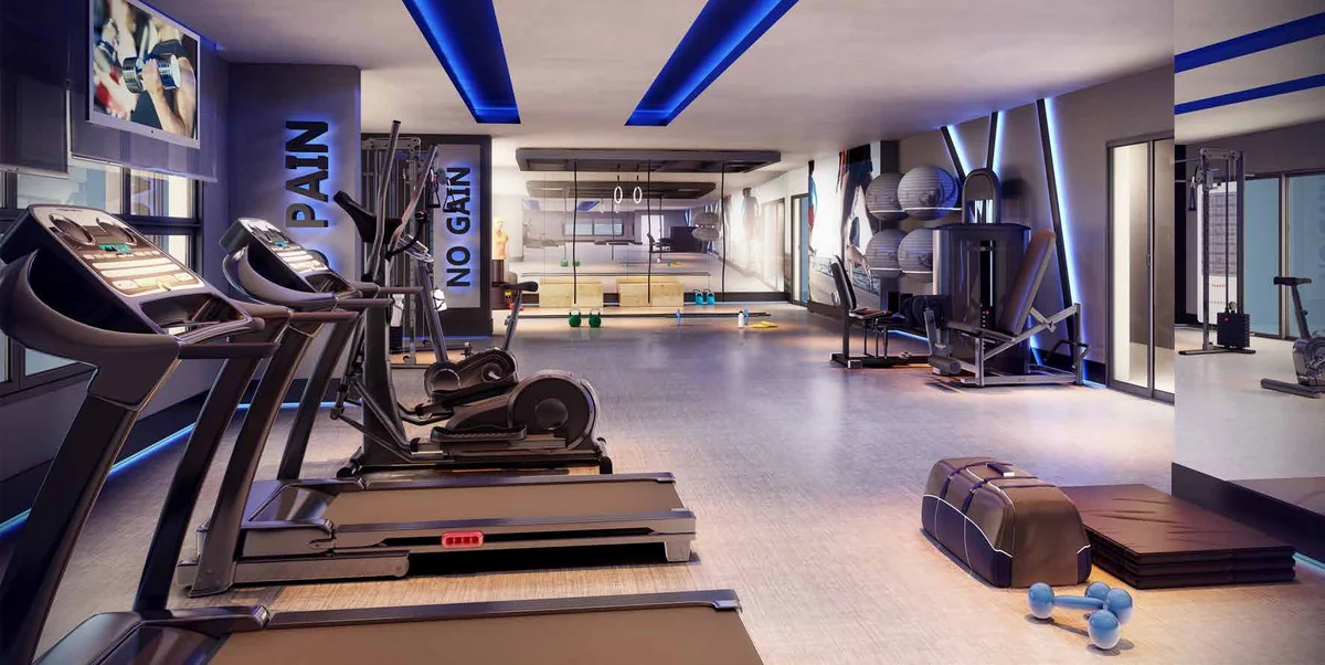 Espaço fitness do Apogeo — perspectiva artística